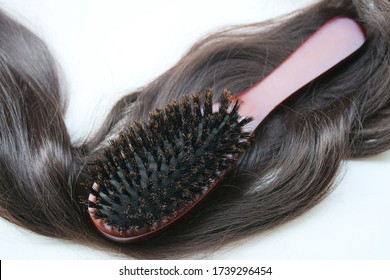 Boar Hair Bristle Brush. Comb