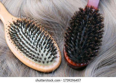 Boar Hair Bristle Brush. Comb