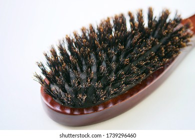 Boar Hair Bristle Brush. Comb