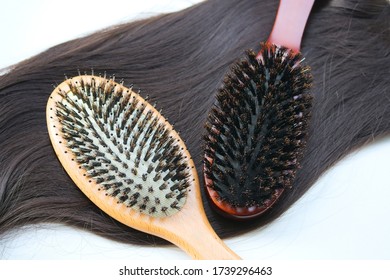 Boar Hair Bristle Brush. Comb