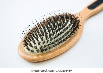 Boar Hair Bristle Brush. Comb