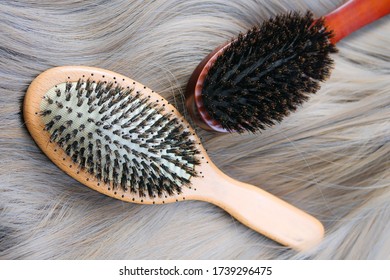 Boar Hair Bristle Brush. Comb