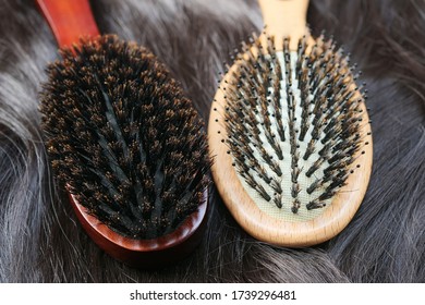 Boar Hair Bristle Brush. Comb