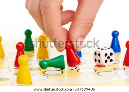 Board game with hand
