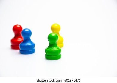 board game play and dice on white - Shutterstock ID 601971476