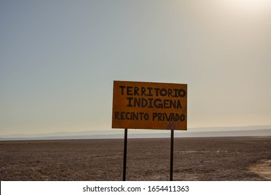 Board Limiting Indigenous Territory In The Atacama Desert  (“Indigenous Territory - Private Place”)