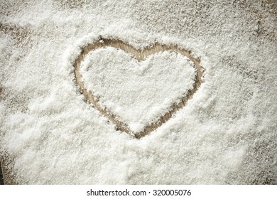 Board Of Snow And Heart Mark On Top 