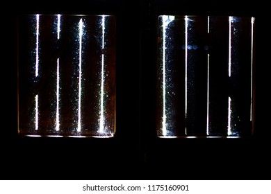 Boarded up old window.