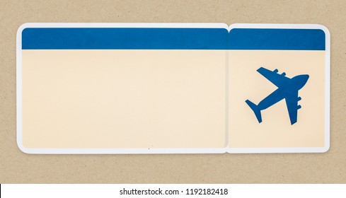 A Boarding Pass Isolated On Background