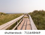 Boardwalk to the beach at Parker River National Wildlife Refuge on Plum Island in Newburyport, MA.