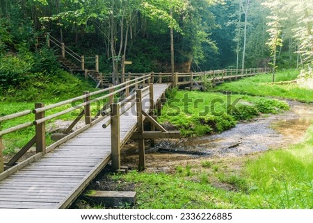 Boardwalk in Gauja National Park, Latvia