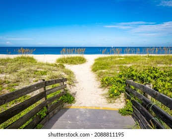 Boardwalk To Nokomis Beach In Southwest Florida On The Gulf Of Mexico In Nokomis Florida USA