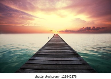 Boardwalk On Beach