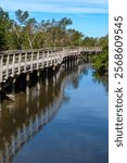 Boardwalk in Robinson Preserve in Bradenton , Florida.