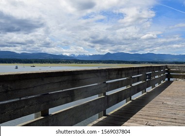 Boardwalk View At The Comox Valley Marina, Comox Vancouver Island, BC Canada