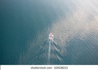 Boat, aerial view - Powered by Shutterstock