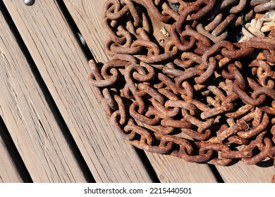 Boat Anchor Chain - Chain Link In Steel - Rusty Steel