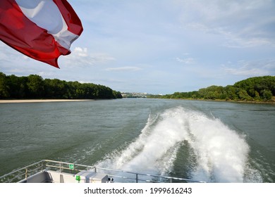 Boat Cruise At The Danube River From Vienna, Austria To Bratislava, Slovakia