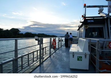 Boat Cruise At The Danube River From Vienna, Austria To Bratislava, Slovakia