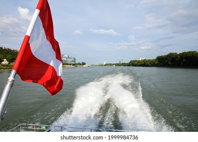 Boat Cruise At The Danube River From Vienna, Austria To Bratislava, Slovakia