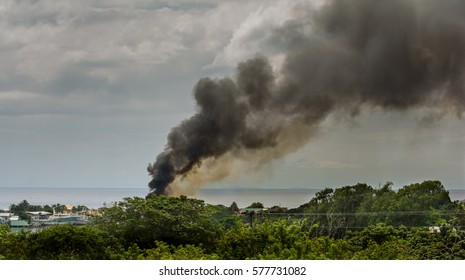 Boat Fire In Harbor