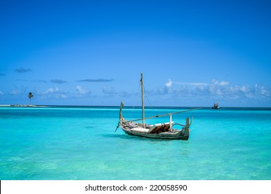 Boat at Gili Lankanfushi in the Maldives