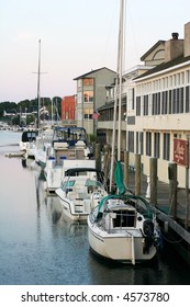 Boat Harbor In Mystic, CT