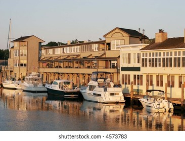 Boat Harbor In Mystic, CT