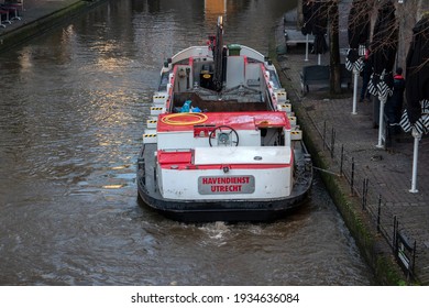 Boat Havendienst At Utrecht The Netherlands 27-12-2019 - Shutterstock ID 1934636084
