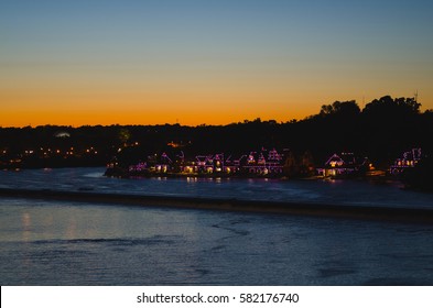 Boat House Row At Dawn