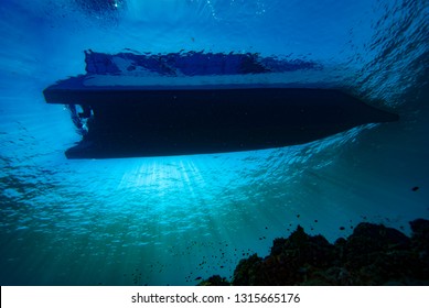 Boat Hull from below the surface