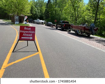 Boat Inspection At The Entrance To French Park, Plymouth MN. 5/31/20