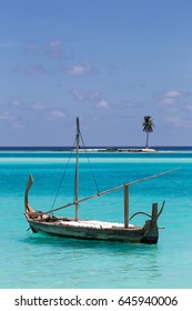 Boat and Island, Maldives	