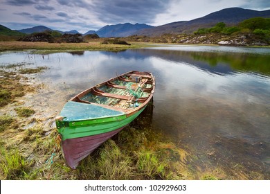 Boat At The Killarney Lake In Co. Kerry, Ireland