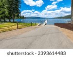 The boat launch at Carlin Bay on the lake in Coeur d
