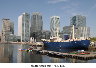 Boat Moored In West India Docks