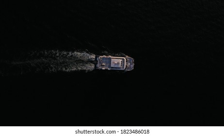 a boat navigating through the ocean