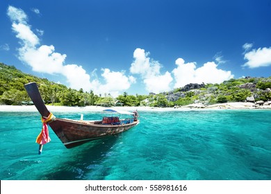 Boat On Beach, Thailand