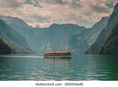 Boat On Lake Königssee Alps Bavaria