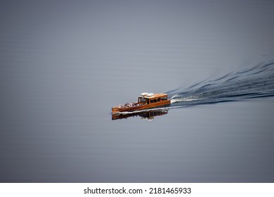 Boat On Lake With Still Water