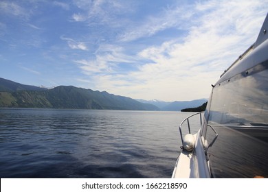 Boat On The Lake Teletskoe, Altay