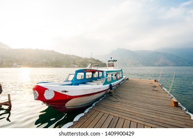 Boat On The LLake Atitlan In Guatemalan Highlands