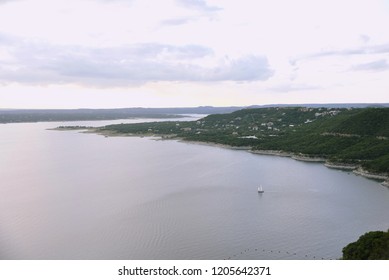 A Boat On The Oasis On Lake Travis