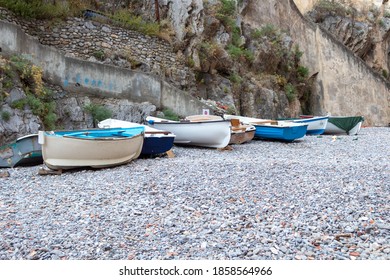 Boat On The Shore Of Fjordo Di Furore Beach