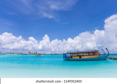 Boat at the port of Maldive