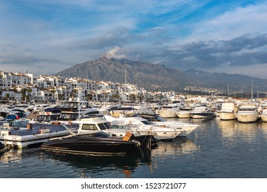 Boat Port Of Puerto Banus Town, Andalusia, Spain