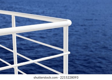 Boat Railing In The Sea Of Crete