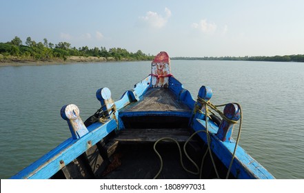 Boat Riding In Ganges Delta; Sundarbans. A Typical Transportation Here.