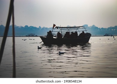 Boat In River Triveni Sangam Prayagraj 