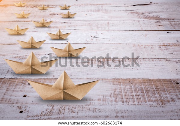 Boat Shape Paper Fold Origami Style Stock Photo Edit Now